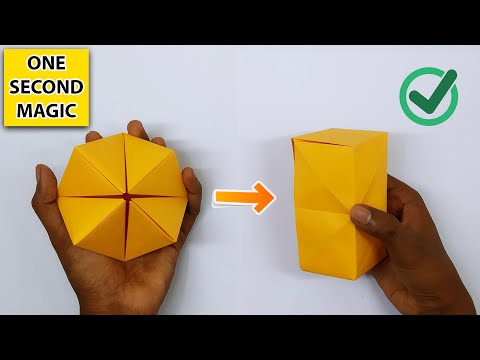 Easy Origami Magic Transforming Flexahedron - How To Make A Paper Magic Transforming Box -DIY Crafts