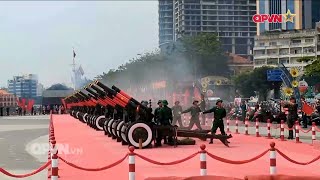 Pháo lễ khai hỏa huấn luyện tại Bến Bạch Đằng