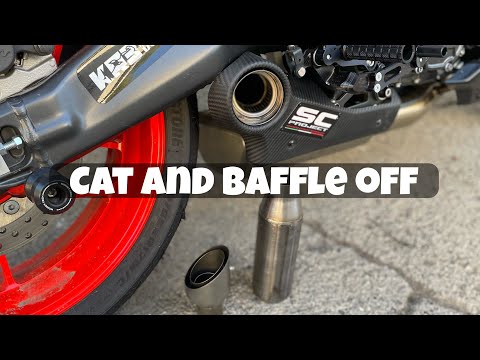 SC Project STR1 baffle / catalytic (off) for Yamaha Mt09