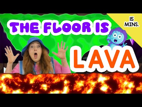 The Floor Is Lava, Slime, & Ice Queen, Dragon 🐉❄️🔥| 15:48 of Brain Break Fun! Sing Play Create