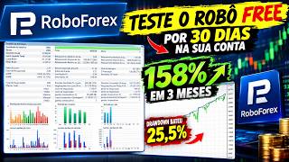 158% GANHO NESTE BACKTEST LIBERADO ROBÔ FREE PARA TESTAR 30 DIAS NA SUA CONTA ROBO FOREX