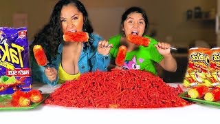 Hot Cheetos & Takis Corn On The Cob CHALLENGE!!!