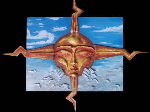 Making a clay sun sculpture