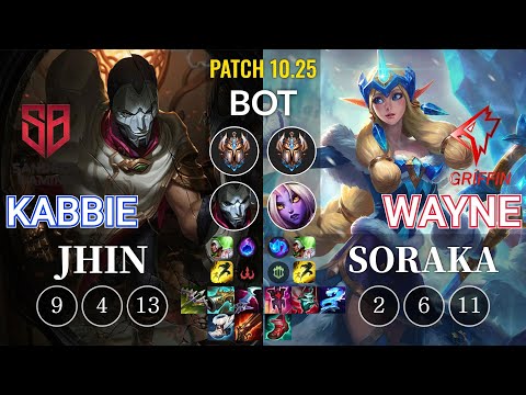 SB Kabbie Jhin vs GRF Wayne Soraka Bot - KR Patch 10.25