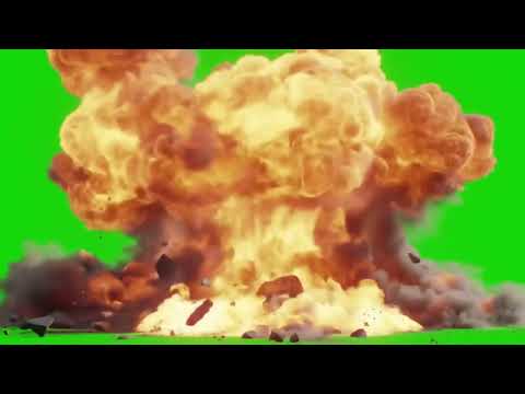 Mega Explosion Green Screen Template