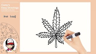 How to Draw a Pot Leaf Easy