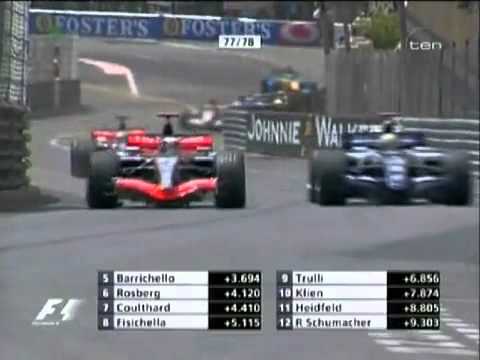 kimi raikkonen overtakes webber monaco 2005
