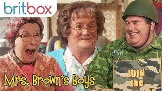 Awkward Tongue Twister Gives the Cast the Giggles | Mrs Brown