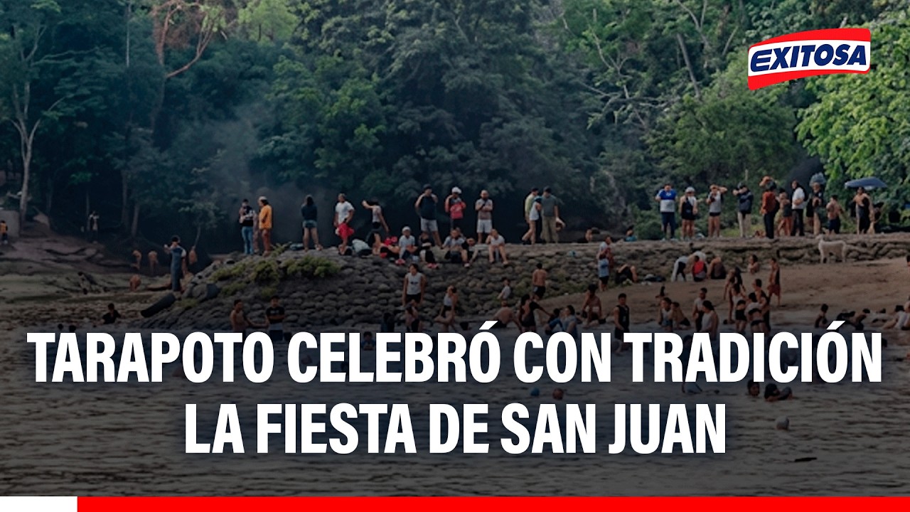 🔴🔵 Muchas familias llegaron hasta el río para comer su tradicional juane por San Juan