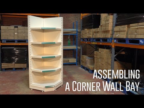Assemble corner shelving - store display racks