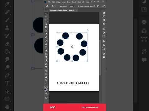 Duplicate objects around a circle Photoshop tutorial #shorts