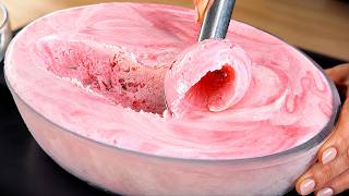Todo Lo Que Necesitas Es Este Delicioso Helado De Fresa, Hecho Con Solo Tres Ingredientes