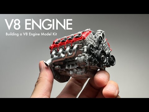 V8エンジン【EngineDIY】プラモデル製作「V8 Engine Car Model Kit」