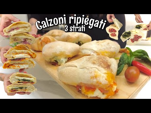 CALZONI A VENTAGLIO 3 STRATI in 3 GUSTI DIVERSI ricetta Tutti a tavola