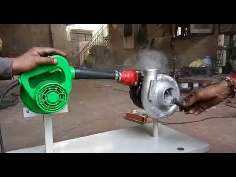 Actual working model of  turbo charger