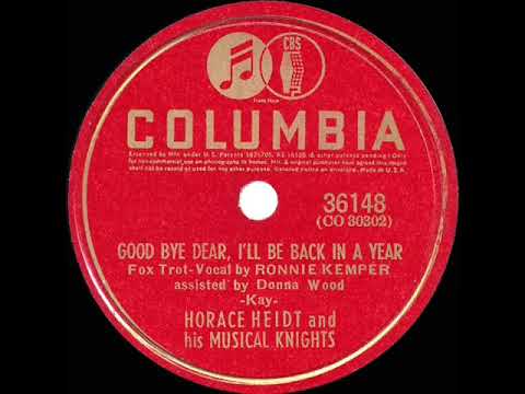 1941 HITS ARCHIVE: Goodbye Dear I’ll Be Back In A Year - Horace Heidt (R Kemper & D Wood, vocal)