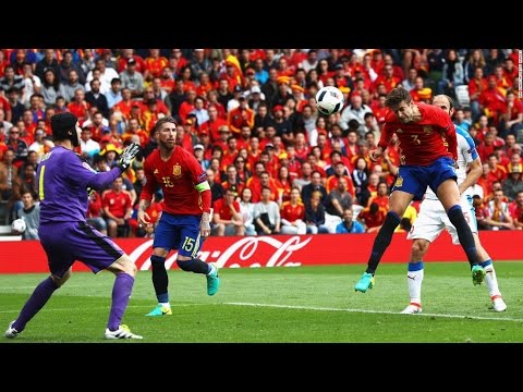 Gerard Pique Goal - Spain vs Czech Republic 1-0 (13/06/2016)  | UEFA 2016 | HD