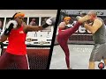 CLARESSA SHIELDS MMA TRAINING | SHOWS OFF BIG IMPROVEMENTS IN KICKBOXING SESSION