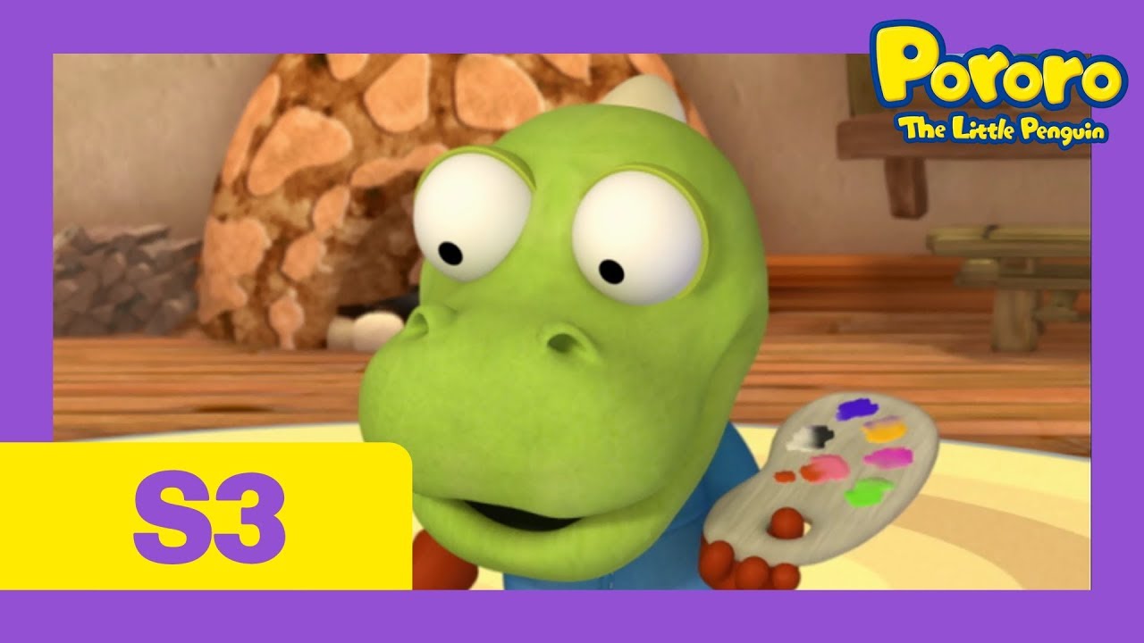 Pororo Português Brasil S3 | Episódio 34 Rabiscar é divertido | Animação infantile