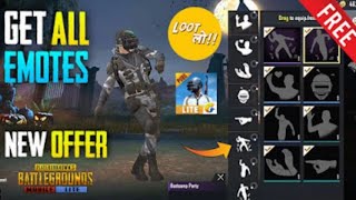 How to Get Free Emotes in Pubg Mobile Lite | Pubg Mobile Lite Me Free Emotes Kaise Le | Free Emotes