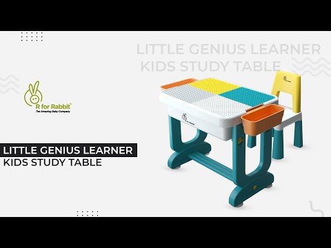 R for Rabbit Little Genius Learner Kids Study Table Set With Chair Installation Video