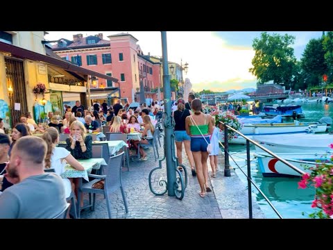 SUMMER ITALY , LAKE GARDA, PESCHIERA WALKING TOUR ITALY 4K - MOST BEAUTIFUL PLACE IN THE WORLD 🌍 