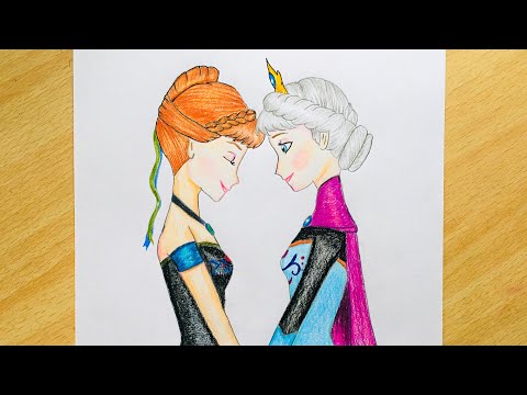 How to Draw ANNA & ELSA - Step by Step (Easy Way) |...
