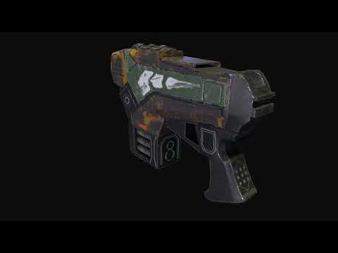 Autodesk Maya, Zbrush, Substance Painter Marmoset toolbag - Scifi Pistol