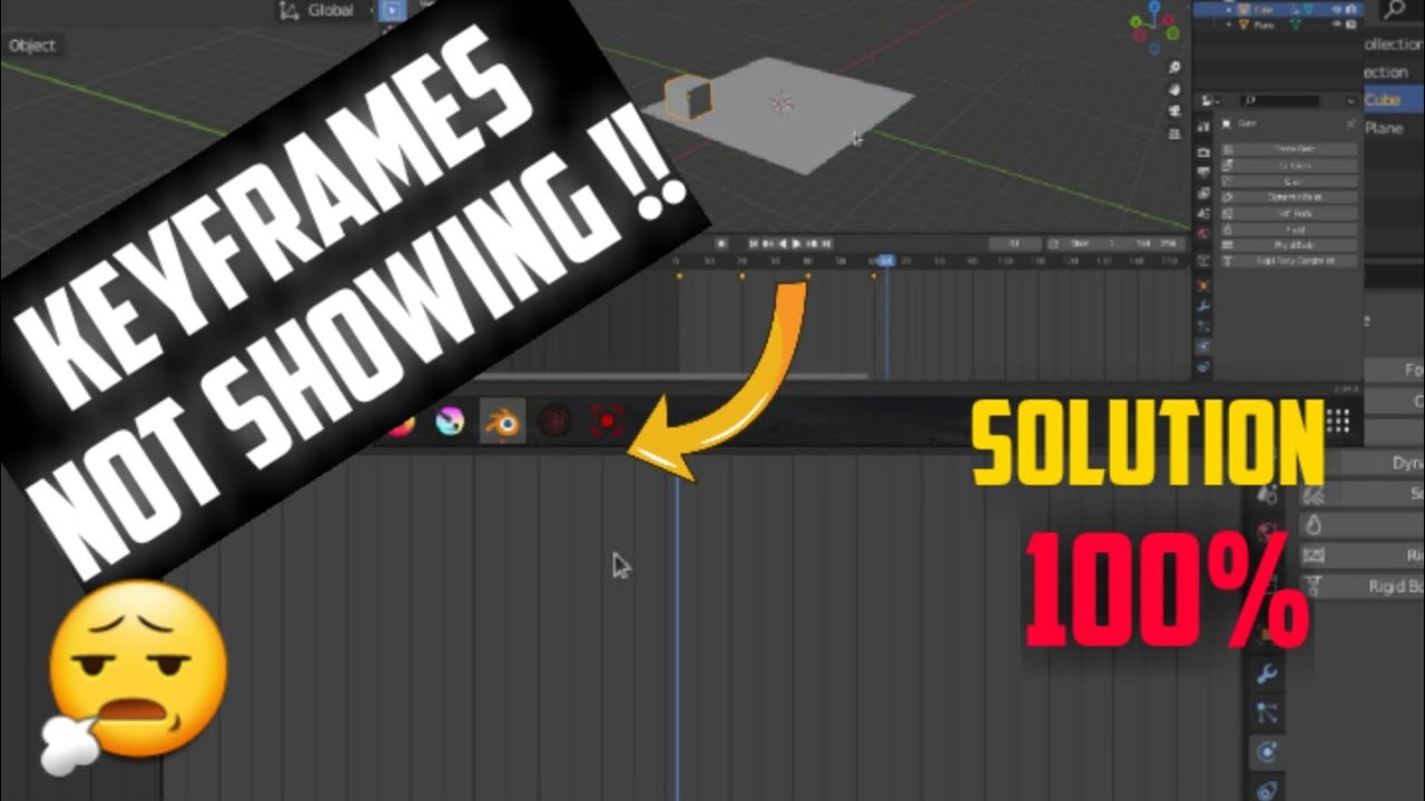 keyframes not showing..blender 2.8 tutorial