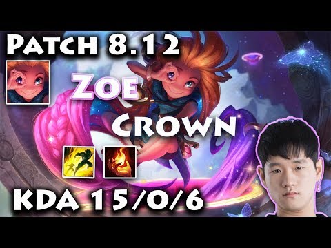 Gen G Crown Zoe Vs LeBlanc Patch 8.12 KDA 15/0/6