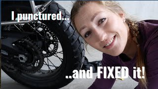 I punctured... and FIXED it!! [First ever puncture on my KTM 790 adv, rear tire plugged]