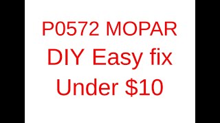 P0572 easy fix