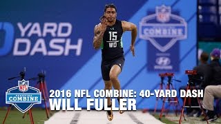 Will Fuller (Notre Dame, WR) Lights up the 40-Yard Dash | 2016 NFL Combine