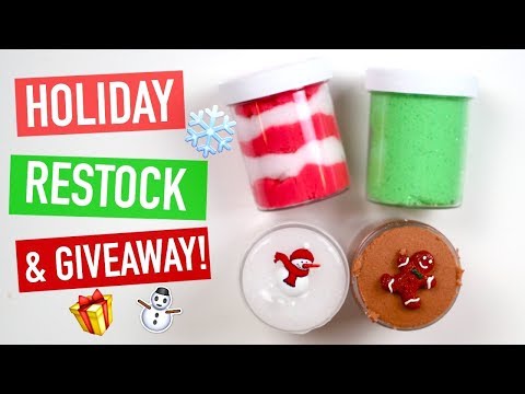 Holiday/Christmas Slime Shop Restock December 3rd, 2017!! Video
