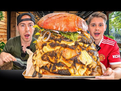 XXL Burger CHALLENGE (27,000 calories) with BET EATER @BigMeatsFood