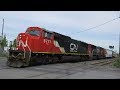 2 CN LOCOS HAULING 2 CARS IN ST LAMBERT QC 9 4 19