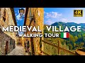1 Medieval Village Of ITALY MONTEFIORALLE 4K HDR Walking Tour