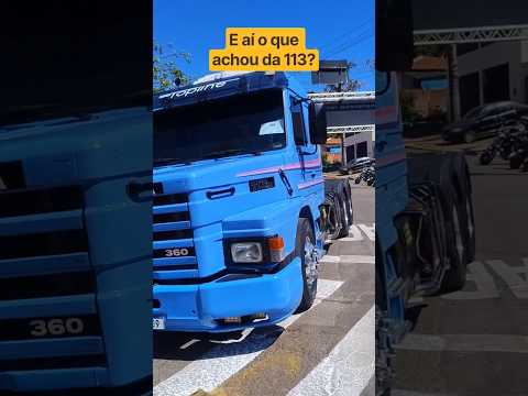 SCANIA 113H no evento de carros antigos de Cesário Lange/SP. #scania #113h #caminhão #chofer