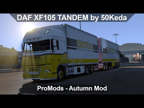 ETS2 1.28 | DAF XF105 Tandem by 50Keda | Norway Autumn Mod | ProMods 2.20 | DAF DLC | Logitech G29