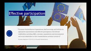 Inclusiveness of the standardization system as key to excellence, with Annex III partners ECOS.