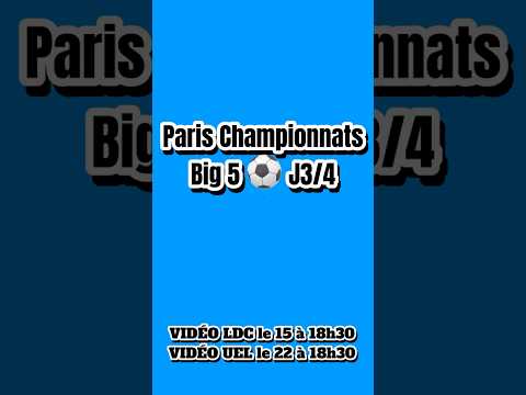 Paris Championnats Big 5 ⚽️ J3/4 (le son est une pure dinguerie) #football #psg #mancity #barcelona