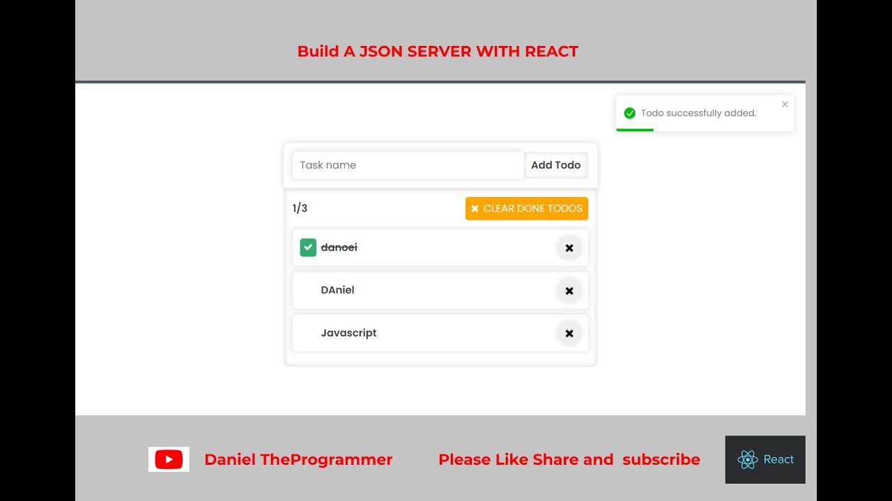 Setting up a Json Server with  ReactJS  from Scratch