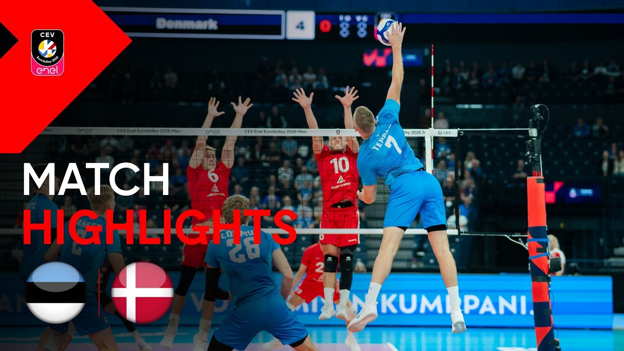 Highlights | Estonia vs. Denmark | CEV Enel EuroVolley 2026 | Men