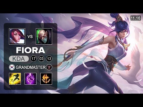 Fiora Top vs Singed - KR Grandmaster Patch 11.16