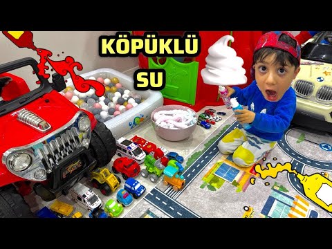 POYRAZ BÜYÜK ARABALARI İÇİN KÖPÜKLÜ SUYA ATIYOR !!