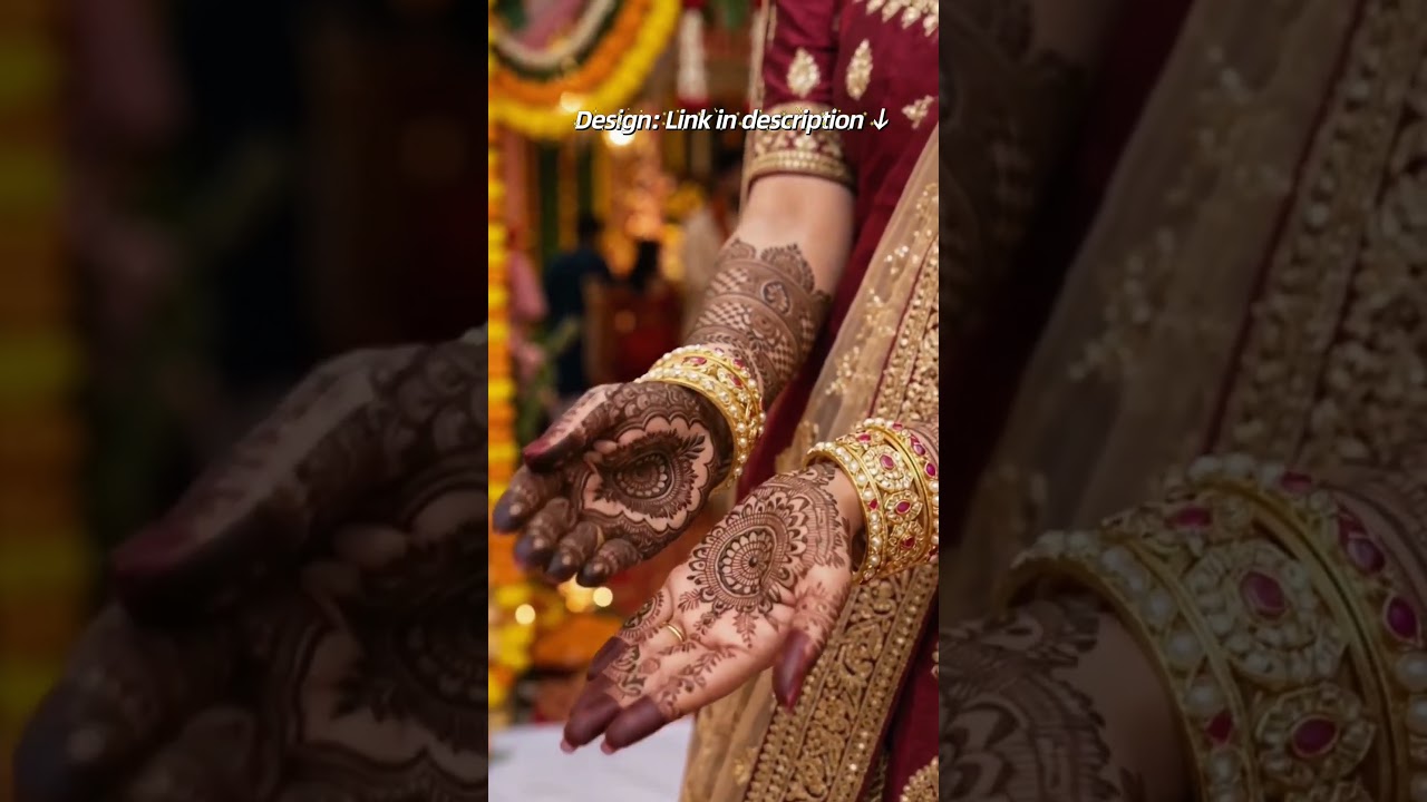 Simple Royal Bridal Mehndi Design | Elegant Full Hand Floral &; Mandala Video