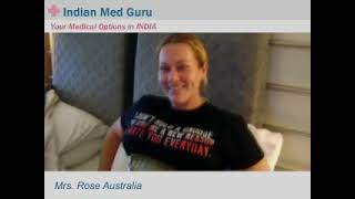 Mrs. Rose, Australia patient video testimonial India
