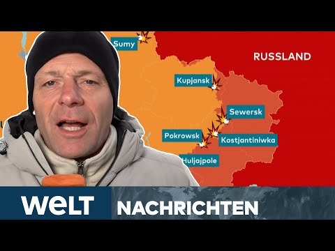 PUTINS KRIEG: Russland greift Front an mehreren Orten an! Heftige Kämpfe in Ukraine | WELT STREAM