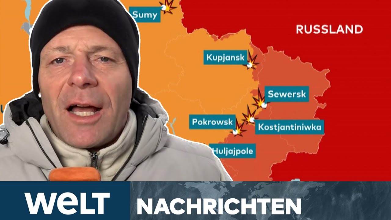 PUTINS KRIEG: Russland greift Front an mehreren Orten an! Heftige Kämpfe in Ukraine | WELT STREAM