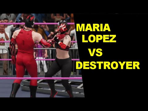 GLOW 1985 Maria Lopez vs The Destroyer - Mixed Knockout Match